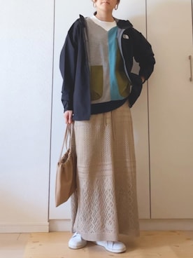 「SLOBE IENA（スローブイエナ）のアイテム（ブルゾン）」を使った、NAnaさん（レディース・158cm）の春コーディネート