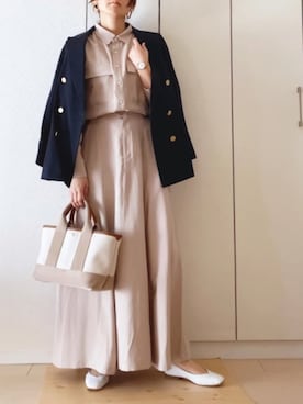 「TOPKAPI（トプカピ）のアイテム（バッグ）」を使った、NAnaさん（レディース・158cm）の冬コーディネート