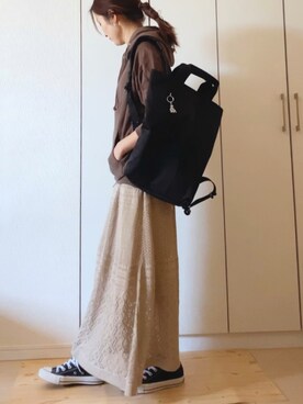 「kipling（キプリング）のアイテム」を使った、NAnaさん（レディース・158cm）の春コーディネート