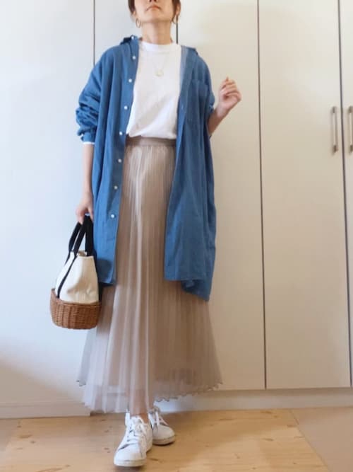 NAnaさんのネックレス「金属アレルギー対応「ieLS」ステンレス ラウンドペンダント(ieLS|イエルズ)」を使ったコーディネート