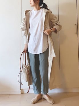 「KBF（ケイビーエフ）のアイテム（その他アウター）」を使った、NAnaさん（レディース・158cm）の春コーディネート