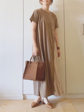 「Bou Jeloud（ブージュルード）のアイテム」を使った、NAnaさん（レディース・158cm）の春コーディネート