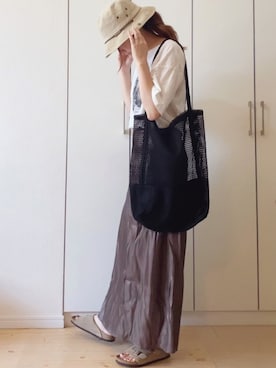 「classicalelf（クラシカルエルフ）のアイテム（バッグ）」を使った、NAnaさん（レディース・158cm）の夏コーディネート