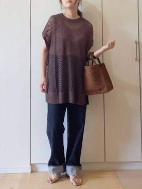 「petitcro（プティクロ）のpetitcro  ワイドバングル PCKB1901001（バングル/リストバンド）」を使った、NAnaさん（レディース・158cm）の夏コーディネート