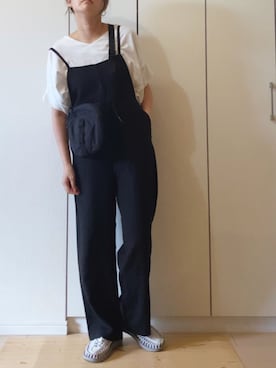 「ドルマンスリーブ」｜「アイテム（オールインワン・サロペット）」を使った、NAnaさん（レディース・158cm）の夏コーディネート