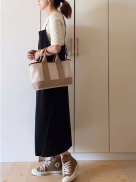 「TOPKAPI（トプカピ）のアイテム（バッグ）」を使った、NAnaさん（レディース・158cm）の夏コーディネート