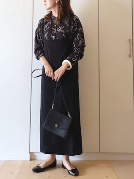 「FOSSIL（フォッシル）のアイテム（ショルダーバッグ）」を使った、NAnaさん（レディース・158cm）の秋コーディネート