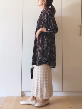 「リップスター」｜「アイテム（アクセサリー）」を使った、NAnaさん（レディース・158cm）の秋コーディネート