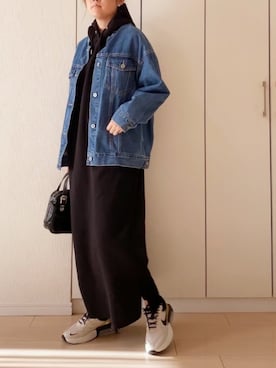 「SLOBE IENA（スローブイエナ）のアイテム（デニムジャケット）」を使った、NAnaさん（レディース・158cm）の秋コーディネート