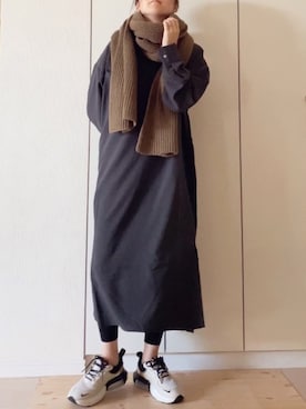 「4youstory（フォーユーストーリー）のアイテム（ワンピース）」を使った、NAnaさん（レディース・158cm）の冬コーディネート