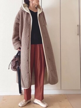 「crie conforto」｜「アイテム（その他アウター）」を使った、NAnaさん（レディース・158cm）の冬コーディネート