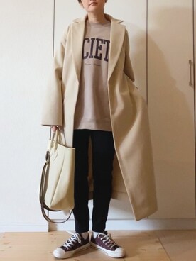 「crie conforto（クリーコンフォルト）のアイテム（ジャケット/アウター）」を使った、NAnaさん（レディース・158cm）の冬コーディネート
