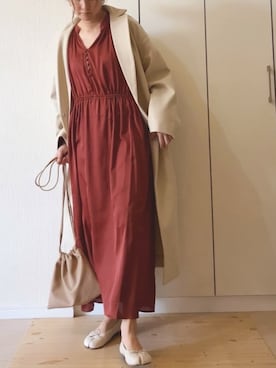 「crie conforto（クリーコンフォルト）のアイテム（ジャケット/アウター）」を使った、NAnaさん（レディース・158cm）の冬コーディネート