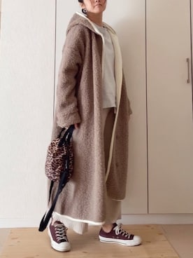 「FEELING MADE（フィーリングメイド）のアイテム（トップス）」を使った、NAnaさん（レディース・158cm）の冬コーディネート