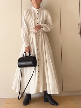 「Libra Cue（リブラ キュー）のアイテム（ワンピース/ドレス）」を使った、NAnaさん（レディース・158cm）の冬コーディネート