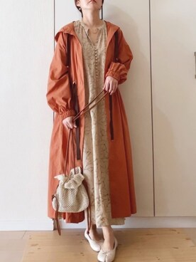 「MK MICHEL KLEIN（エムケーミッシェルクラン）のアイテム（その他アウター）」を使った、NAnaさん（レディース・158cm）の冬コーディネート