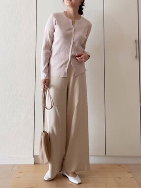 「BEAUTY&YOUTH UNITED ARROWS（ビューティーアンドユースユナイテッドアローズ）のBY∴ Vカットスクエアトゥフラットシューズ 1.0◆（パンプス）」を使った、NAnaさん（レディース・158cm）の冬コーディネート