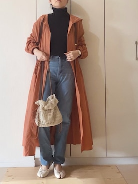 「MK MICHEL KLEIN（エムケーミッシェルクラン）のアイテム（その他アウター）」を使った、NAnaさん（レディース・158cm）の春コーディネート