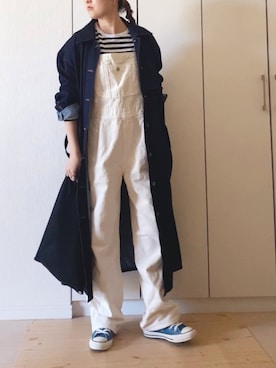 「something_jean」｜「アイテム（オールインワン・サロペット）」を使った、NAnaさん（レディース・158cm）の春コーディネート