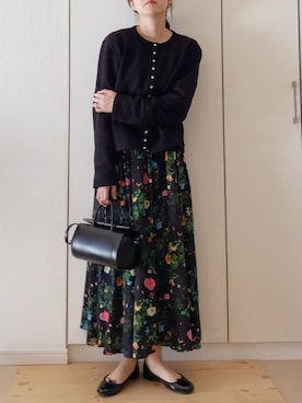 「NOISE MAKER（ノイズメーカー）のアイテム（スカート）」を使った、NAnaさん（レディース・158cm）の春コーディネート