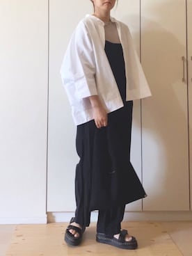 「CANAL JEAN（キャナルジーン）のアイテム（オールインワン・サロペット）」を使った、NAnaさん（レディース・158cm）の春コーディネート