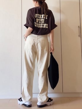 「CANAL JEAN（キャナルジーン）のアイテム（その他パンツ）」を使った、NAnaさん（レディース・158cm）の春コーディネート