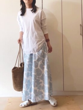 「Rewde（ルゥデ）のアイテム」を使った、NAnaさん（レディース・158cm）の春コーディネート