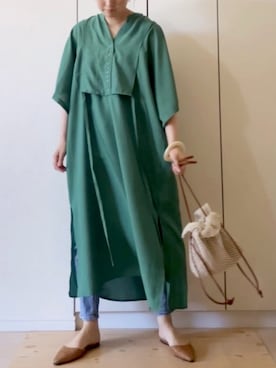 「ZOZO（ゾゾ）のストレートデニムパンツ［WOMEN］（デニムパンツ）」を使った、NAnaさん（レディース・158cm）の春コーディネート