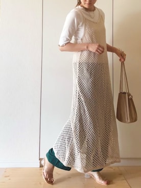 「CORNERS（コーナーズ）のアイテム（パンツ）」を使った、NAnaさん（レディース・158cm）の春コーディネート