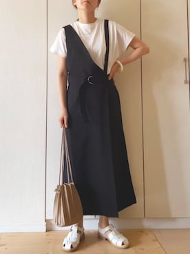 「MK MICHEL KLEIN（エムケーミッシェルクラン）のアイテム（ワンピース/ドレス）」を使った、NAnaさん（レディース・158cm）の夏コーディネート