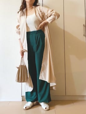 「CORNERS（コーナーズ）のアイテム（パンツ）」を使った、NAnaさん（レディース・158cm）の夏コーディネート