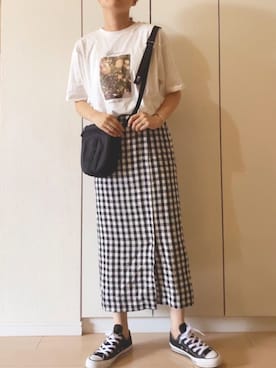 「アンブルネージュ」｜「アイテム（アクセサリー）」を使った、NAnaさん（レディース・158cm）の夏コーディネート