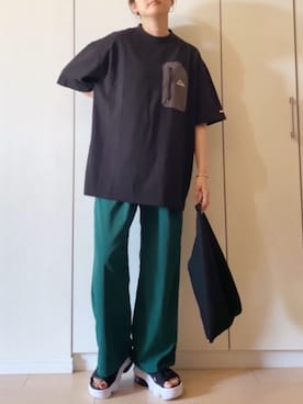 「CORNERS（コーナーズ）のアイテム（パンツ）」を使った、NAnaさん（レディース・158cm）の夏コーディネート