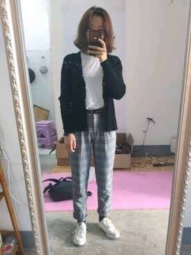 「ESPRIT（エスプリ）のアイテム（パンツ）」を使った、艾木安格瑞2018さん（レディース・160cm）の春コーディネート