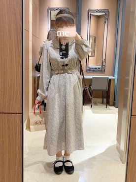 「OLIVE des OLIVE（オリーブデオリーブ）のアイテム（ワンピース、グリーン系）」を使った、𝚂𝚊𝚔𝚒さん（レディース・154cm）の春コーディネート