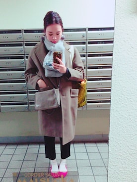 「韓国旅行」｜「アイテム（バレエシューズ）」を使った、aiai*さん（レディース・163cm）の冬コーディネート