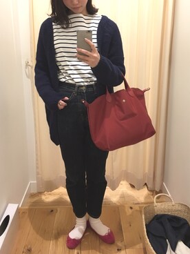 「おおぶりピアス」｜「アイテム（ニット/セーター）」を使った、aiai*さん（レディース・163cm）の春コーディネート