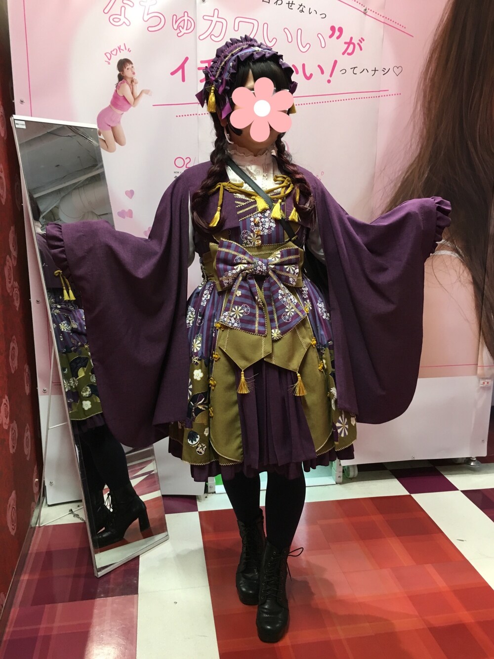 「ロリィタ」｜「Metamorphoseのアイテム（その他トップス、パープル系）」を使った、きららさん（レディース・155cm）の冬コーディネートの1枚目の写真