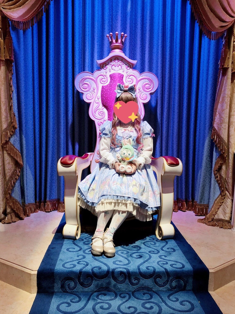 「Angelic Prettyのアイテム（ジャンパースカート、パープル系）」を使った、きららさん（レディース・155cm）の春コーディネートの1枚目の写真