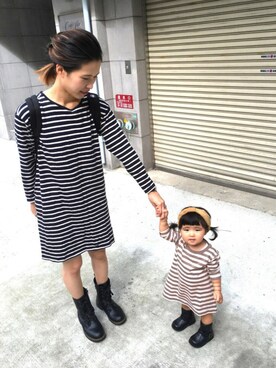 SuzuMinaさん（キッズ・70cm）の秋コーディネート
