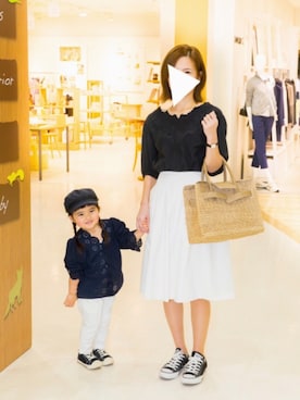 「Daniel Wellington（ダニエルウェリントン）のアイテム」を使った、SuzuMinaさん（キッズ・90cm）の夏コーディネート