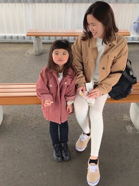 「reca（レカ）のアイテム」を使った、SuzuMinaさん（キッズ・90cm）の春コーディネート