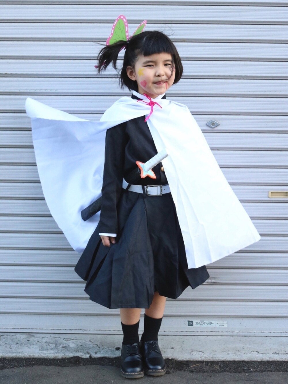 「wearhalloween2020、鬼滅の刃、栗花落カナヲ、ハロウィン」｜「メルカリのアイテム（その他、その他）」を使った、SuzuMinaさん（キッズ・110cm）の秋コーディネートの1枚目の写真