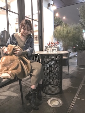 「LIFE's（ライフズ）のアイテム」を使った、三村有希さん（レディース・156cm）の秋コーディネート