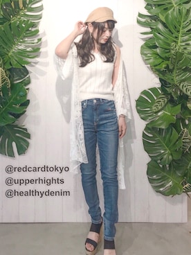 「LIFE's（ライフズ）のアイテム」を使った、三村有希さん（レディース・156cm）の夏コーディネート