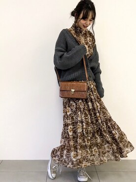 三村有希さん（レディース・156cm）の秋コーディネート