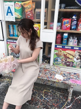 「oblekt（オブレクト）のアイテム」を使った、三村有希さん（レディース・156cm）の春コーディネート