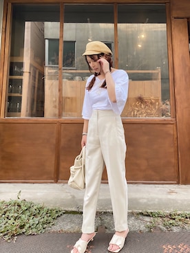 「LIFE's（ライフズ）のアイテム」を使った、三村有希さん（レディース・156cm）の夏コーディネート