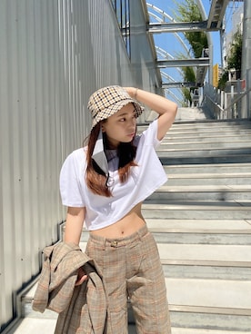 三村有希さん（レディース・156cm）の夏コーディネート