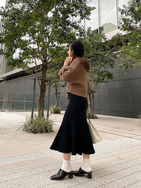 「vanillaのアイテム」を使った、三村有希さん（レディース・156cm）の秋コーディネート